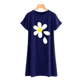 Long T-Shirt For Girls- Navy